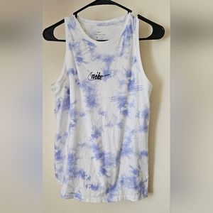 Women's Nike Blue Tie Dyed Tank Top S